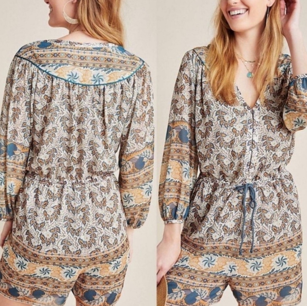 Anthropologie Romper from Tiny xs NWT Paisley Print